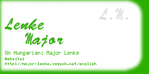 lenke major business card
